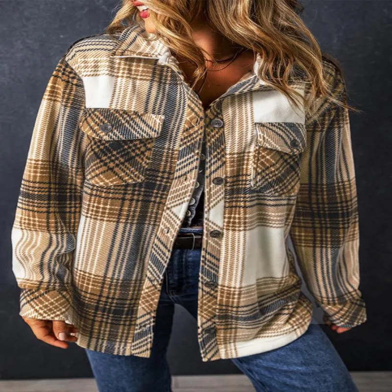 Multicolour Plaid Print Flap