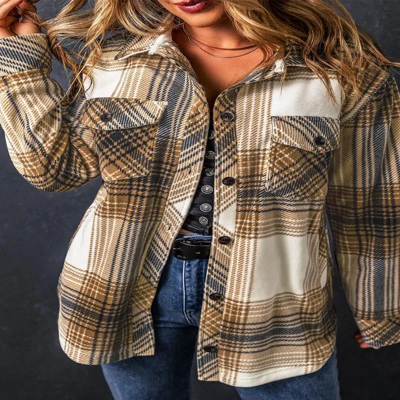 Multicolour Plaid Print Flap