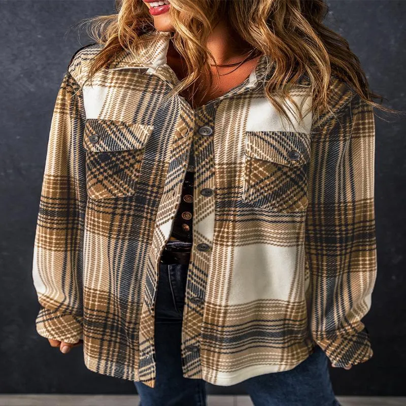 Multicolour Plaid Print Flap