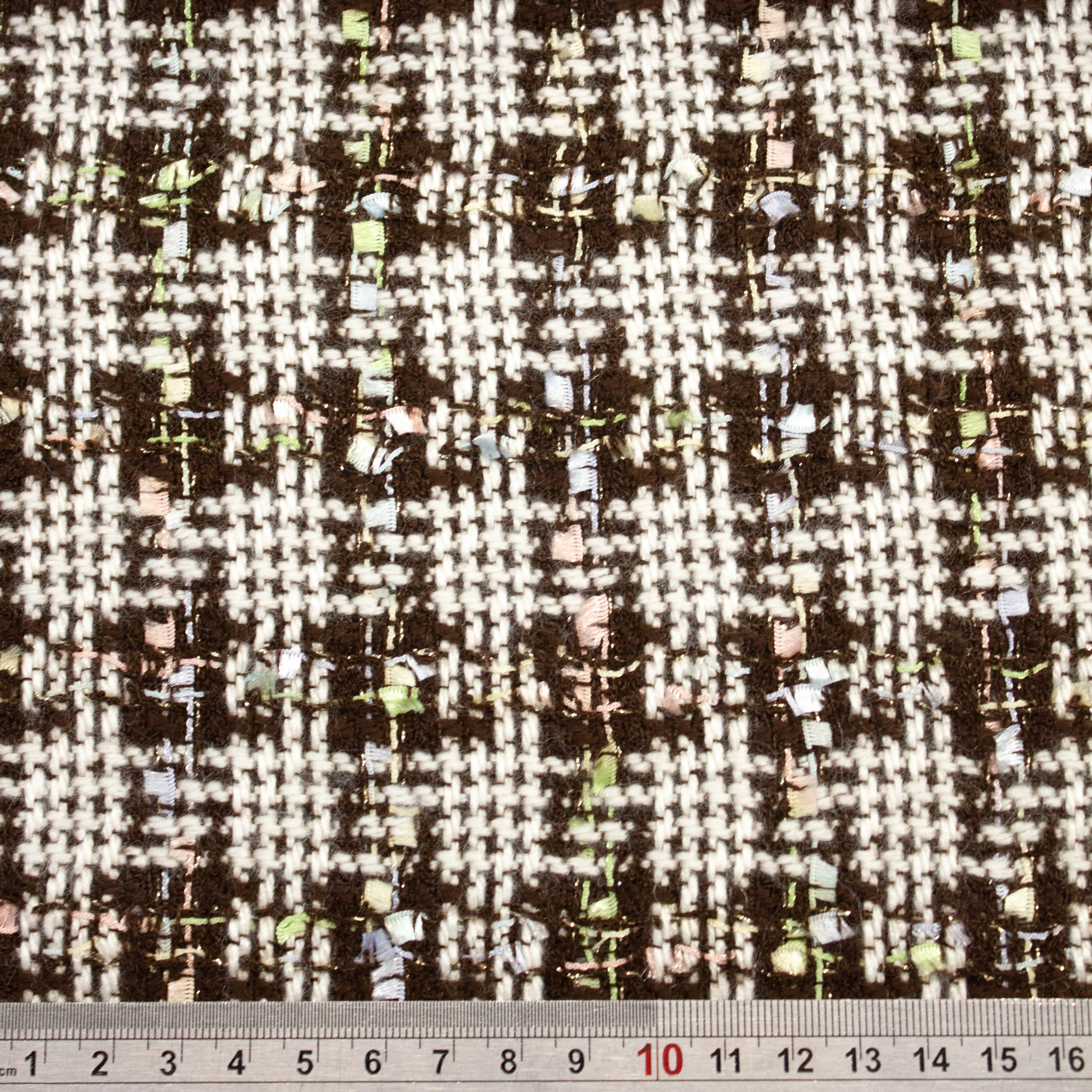 Noor Brown Check Wool Blend Tweed