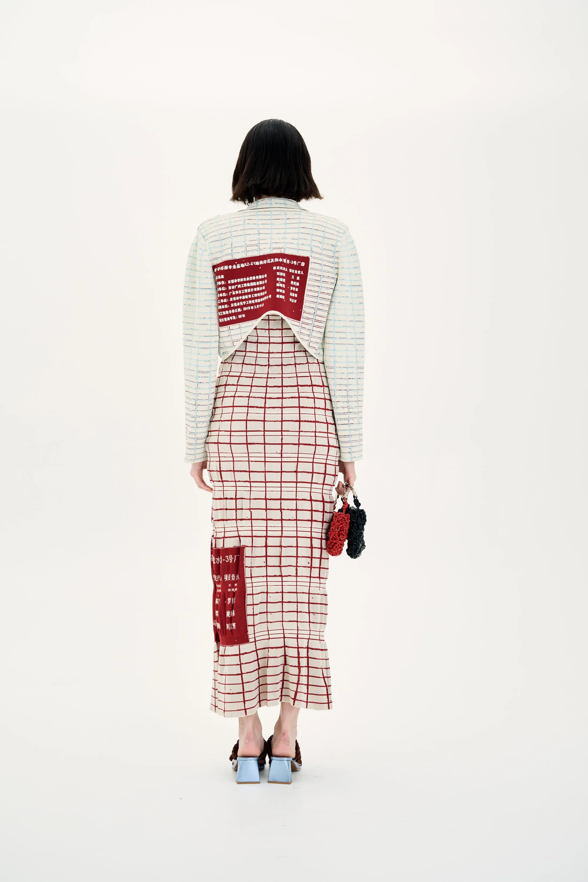 ORCHID PLAID PRINT CROPPED JACKET