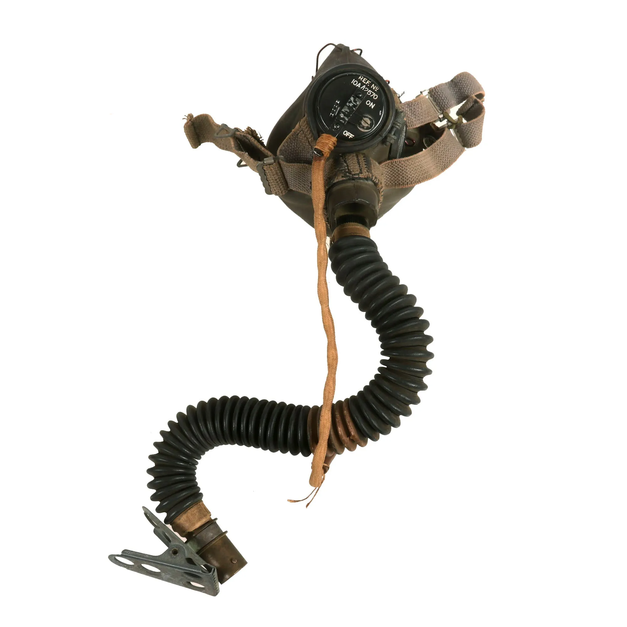 Original British WWII RAF Type C Leather Flying Helmet with Mk. III Goggles & Type E* Oxygen Mask Named to Member of RAF No. 300 Polish Bomber Squadron