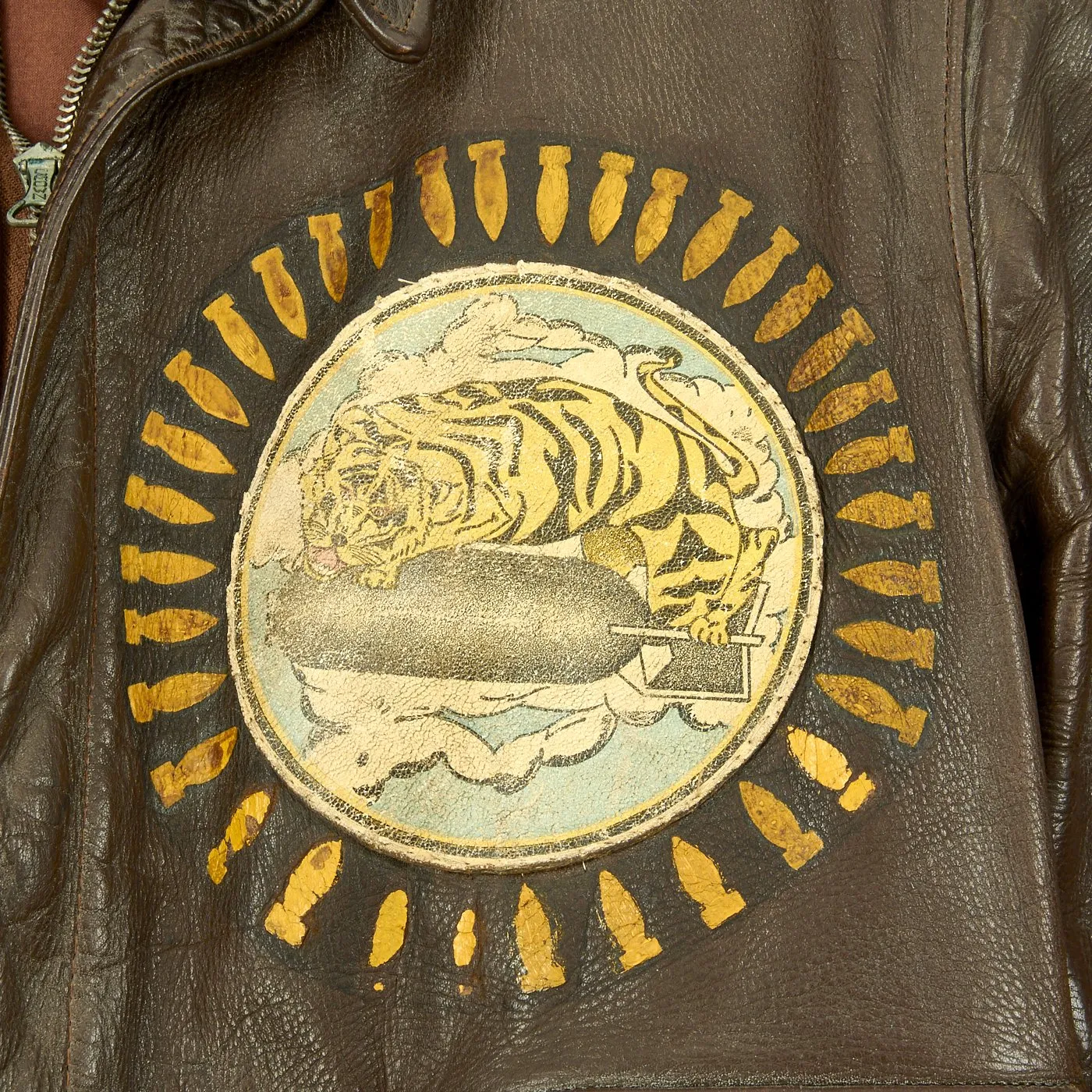 Original U.S. WWII 8th Air Force Named and Painted A-2 Flight Jacket