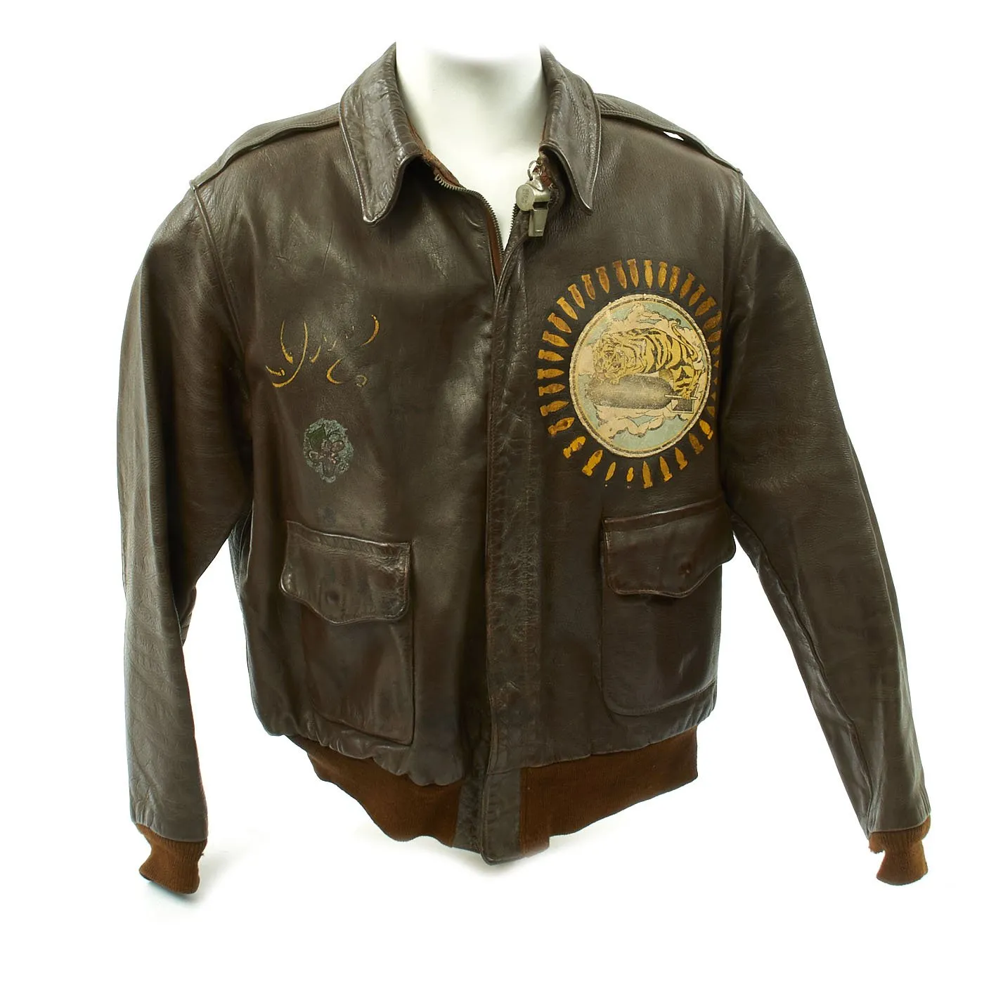 Original U.S. WWII 8th Air Force Named and Painted A-2 Flight Jacket
