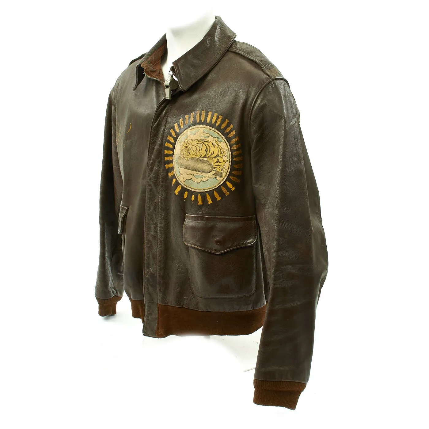 Original U.S. WWII 8th Air Force Named and Painted A-2 Flight Jacket
