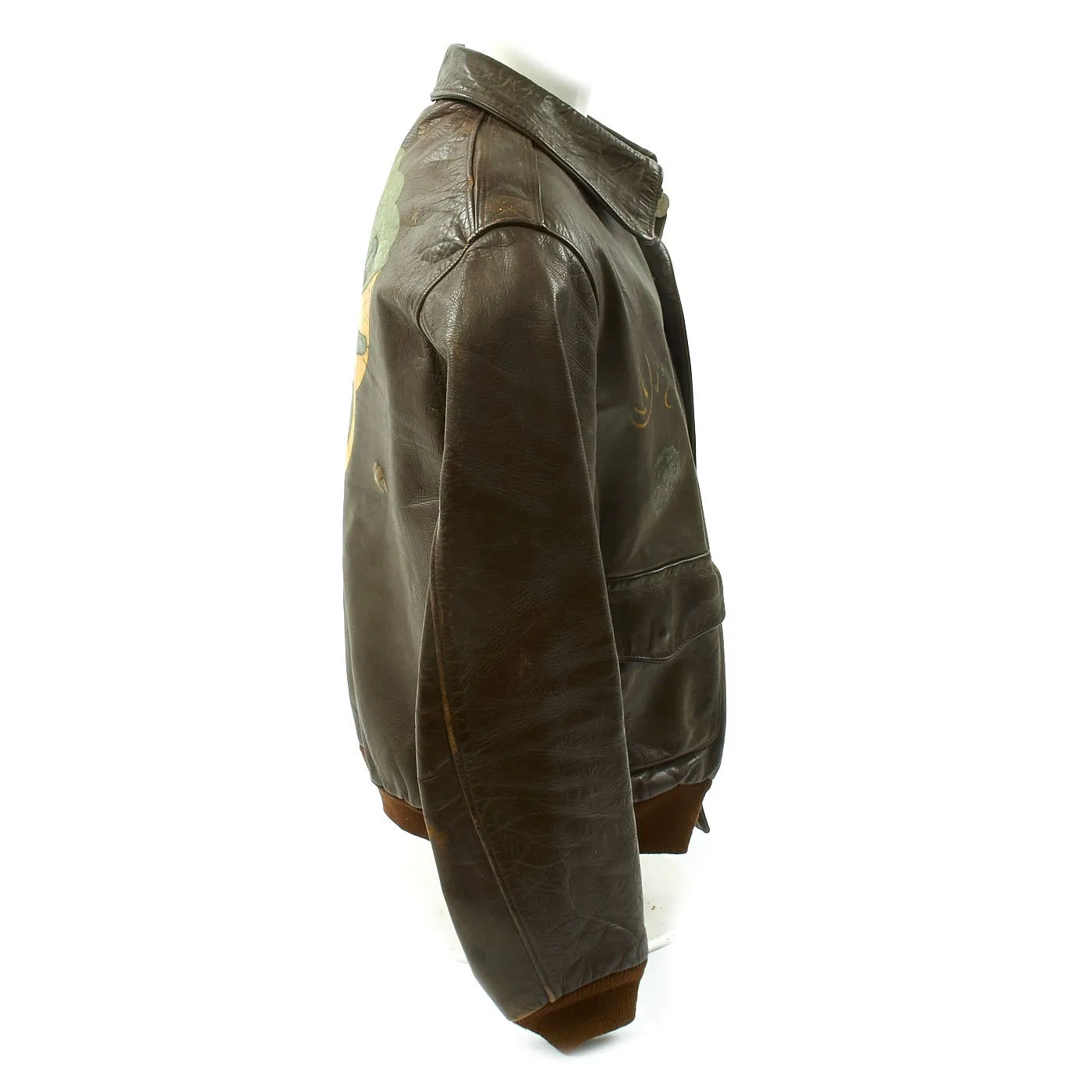 Original U.S. WWII 8th Air Force Named and Painted A-2 Flight Jacket