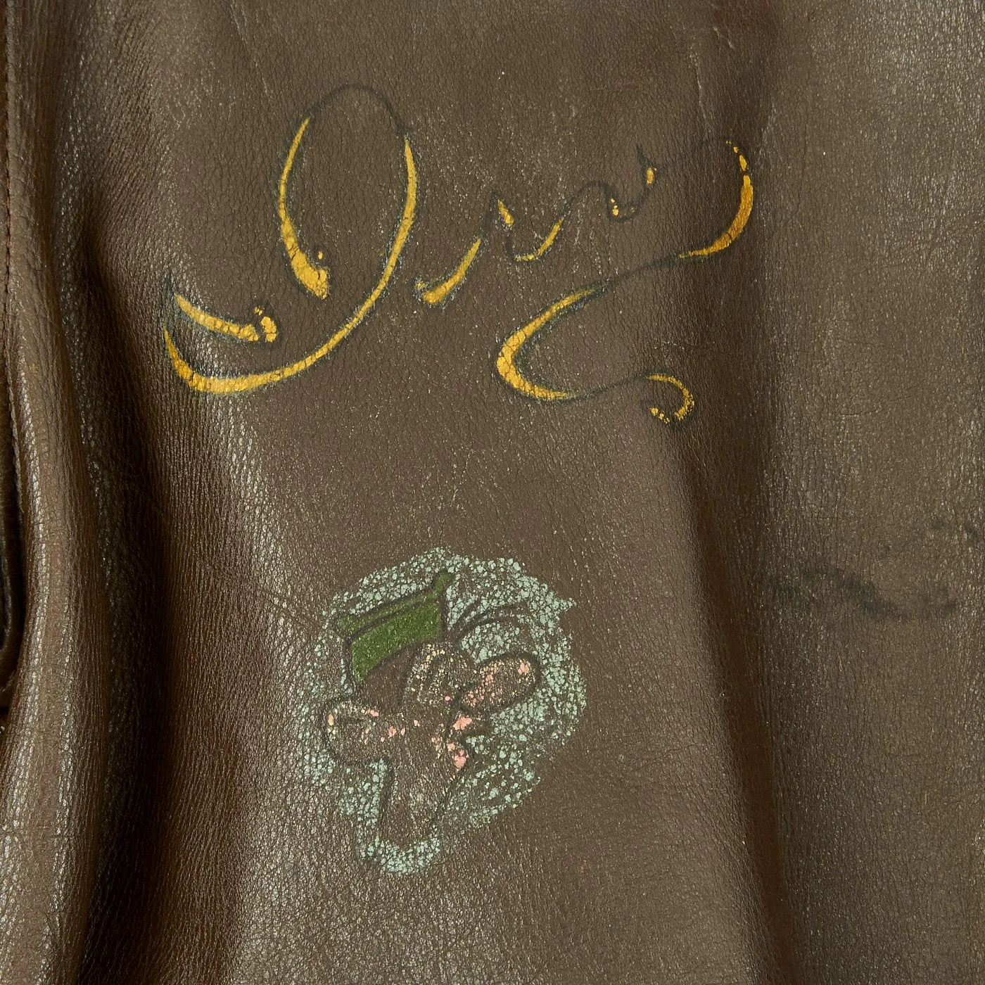 Original U.S. WWII 8th Air Force Named and Painted A-2 Flight Jacket