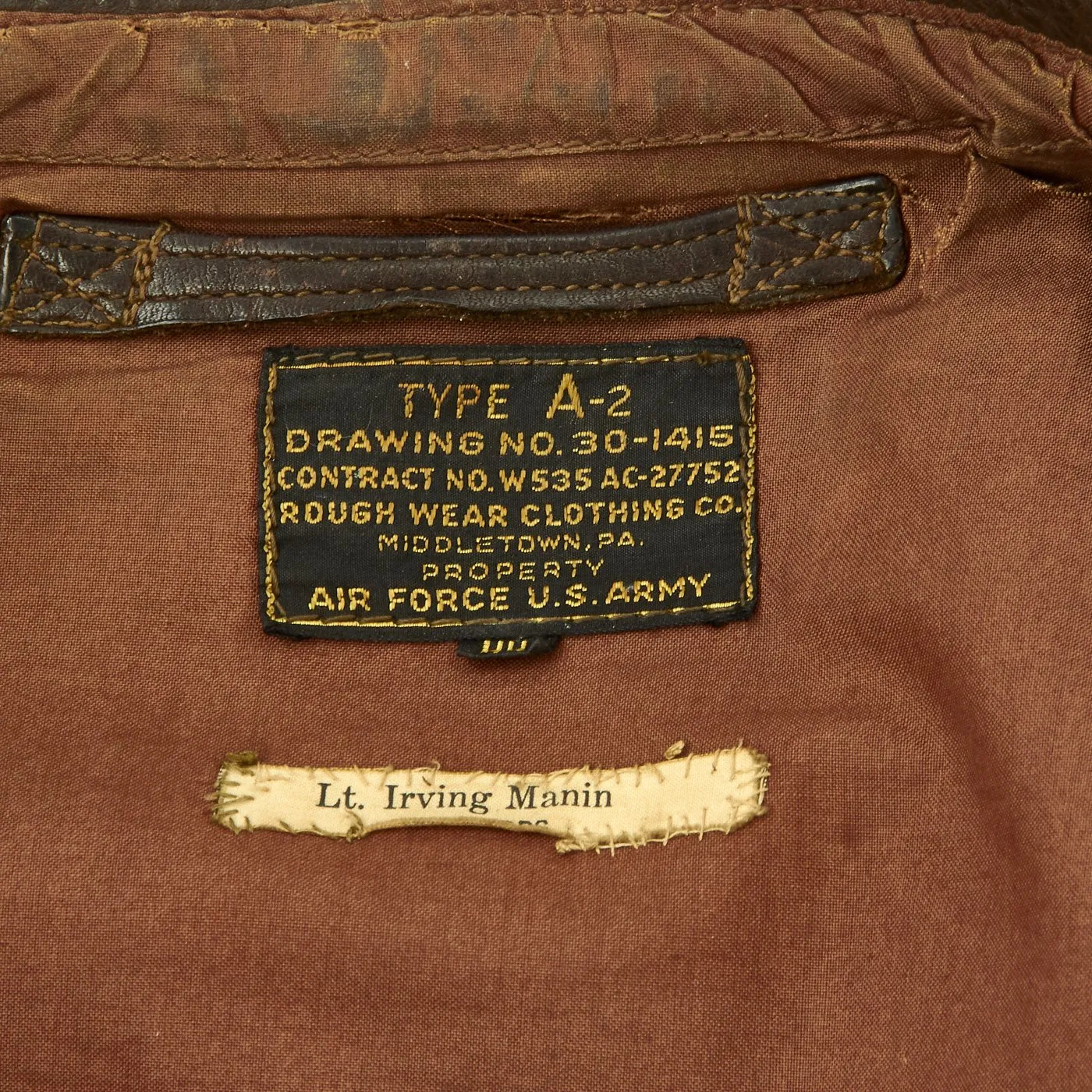 Original U.S. WWII 8th Air Force Named and Painted A-2 Flight Jacket