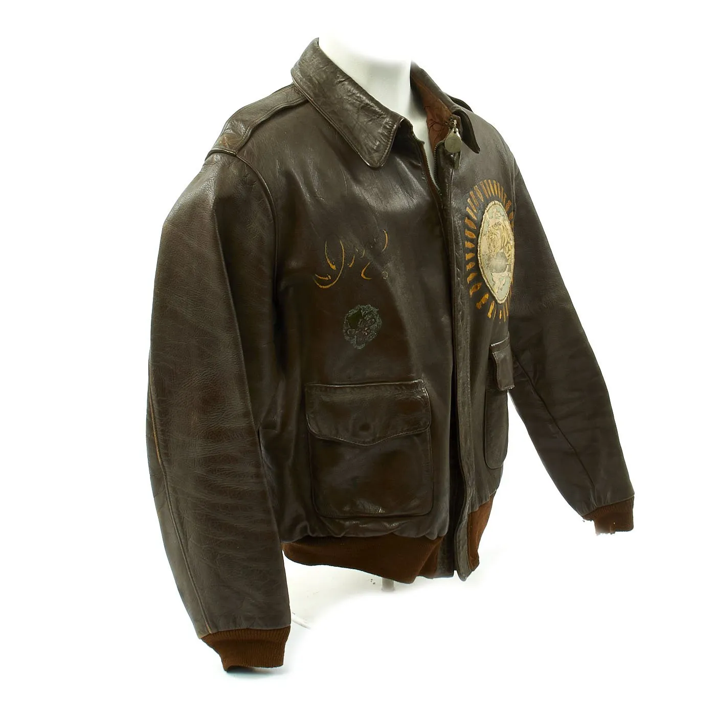 Original U.S. WWII 8th Air Force Named and Painted A-2 Flight Jacket