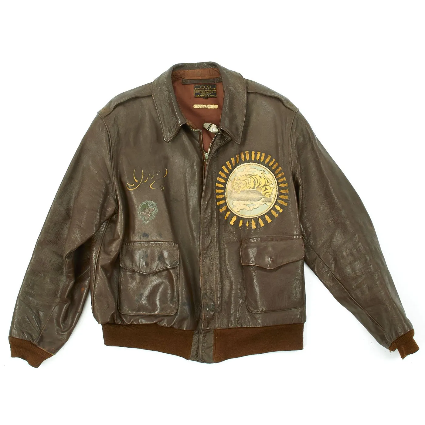 Original U.S. WWII 8th Air Force Named and Painted A-2 Flight Jacket