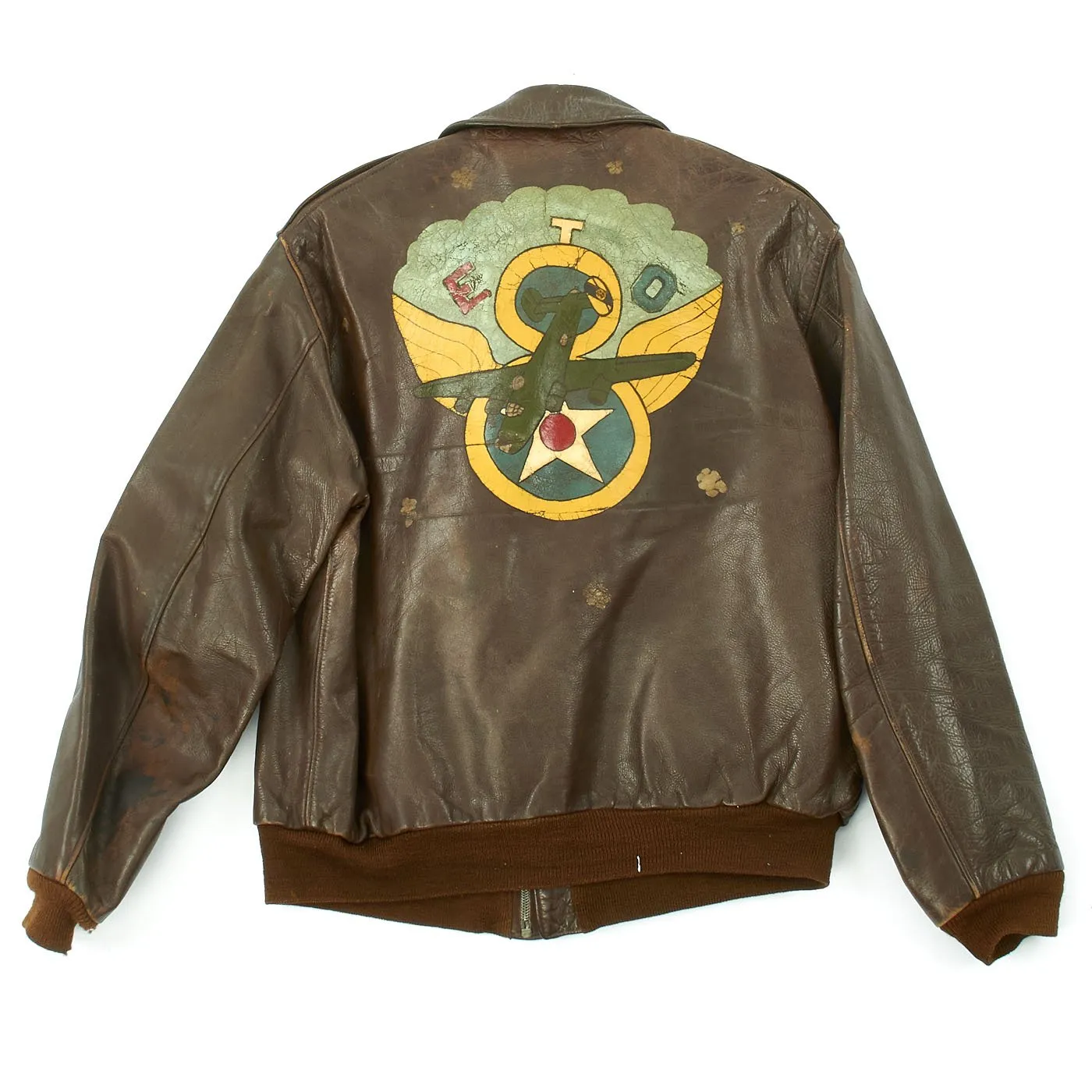 Original U.S. WWII 8th Air Force Named and Painted A-2 Flight Jacket