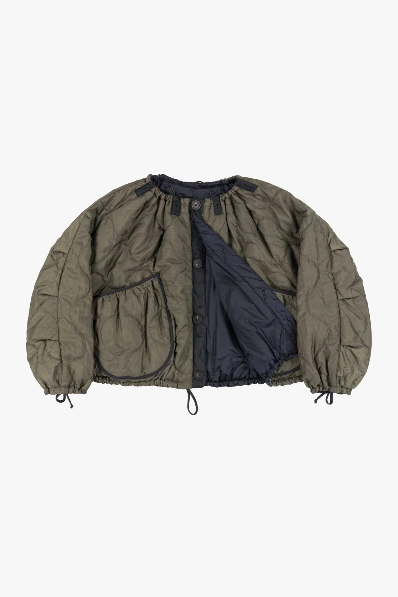 Parachute Quilt Bomber - Midnight / Dark Olive