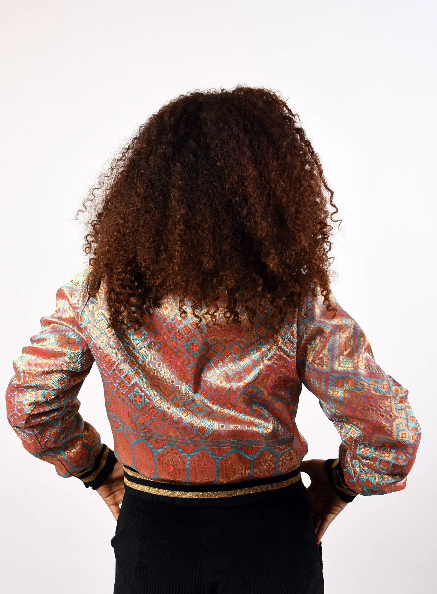 Peachy Sunset Reversible Bomber Jacket