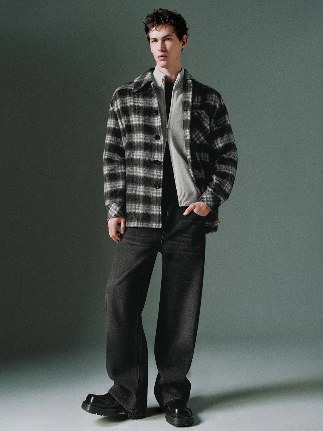 Plaid Button Up Jackets