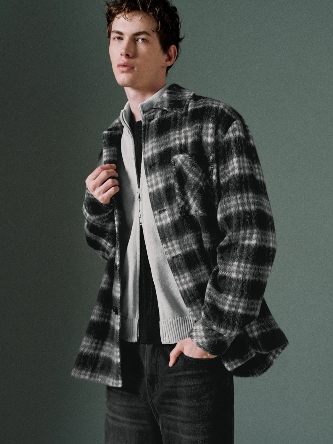 Plaid Button Up Jackets