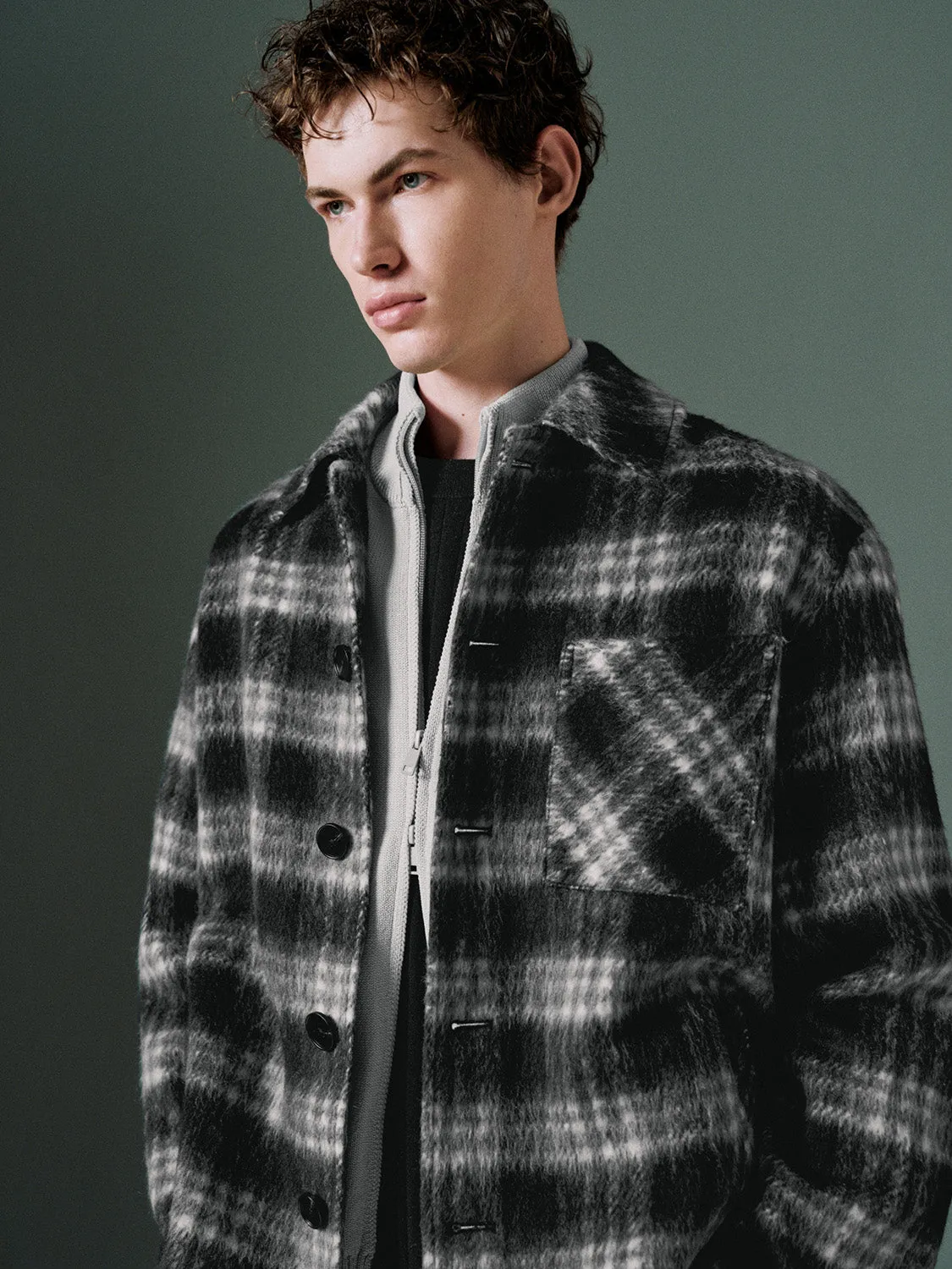 Plaid Button Up Jackets