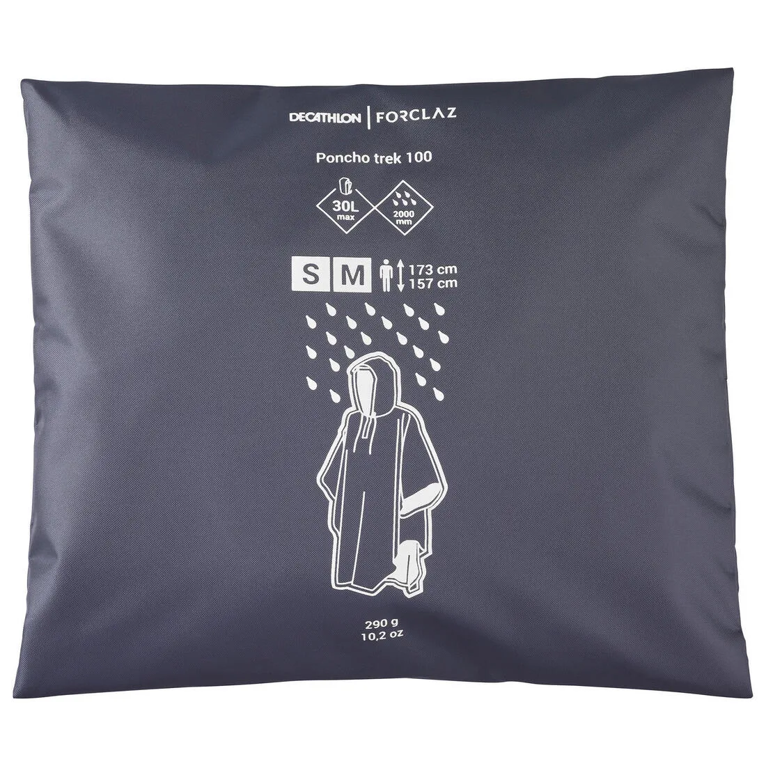 Poncho impermeable montaña y trekking máx. 30 litros Adulto Forclaz Trek 100