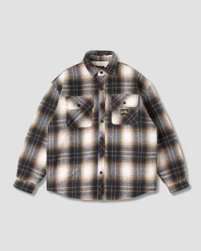 Quilted Plaid Overshirt (Navy Plaid)
