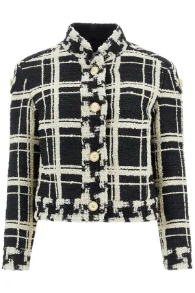 "macro check tweed jacket for 6B3CJ3Q590N NERO/AVORIO