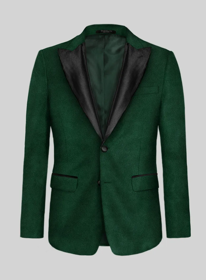 Royal Green Velvet Tuxedo Jacket