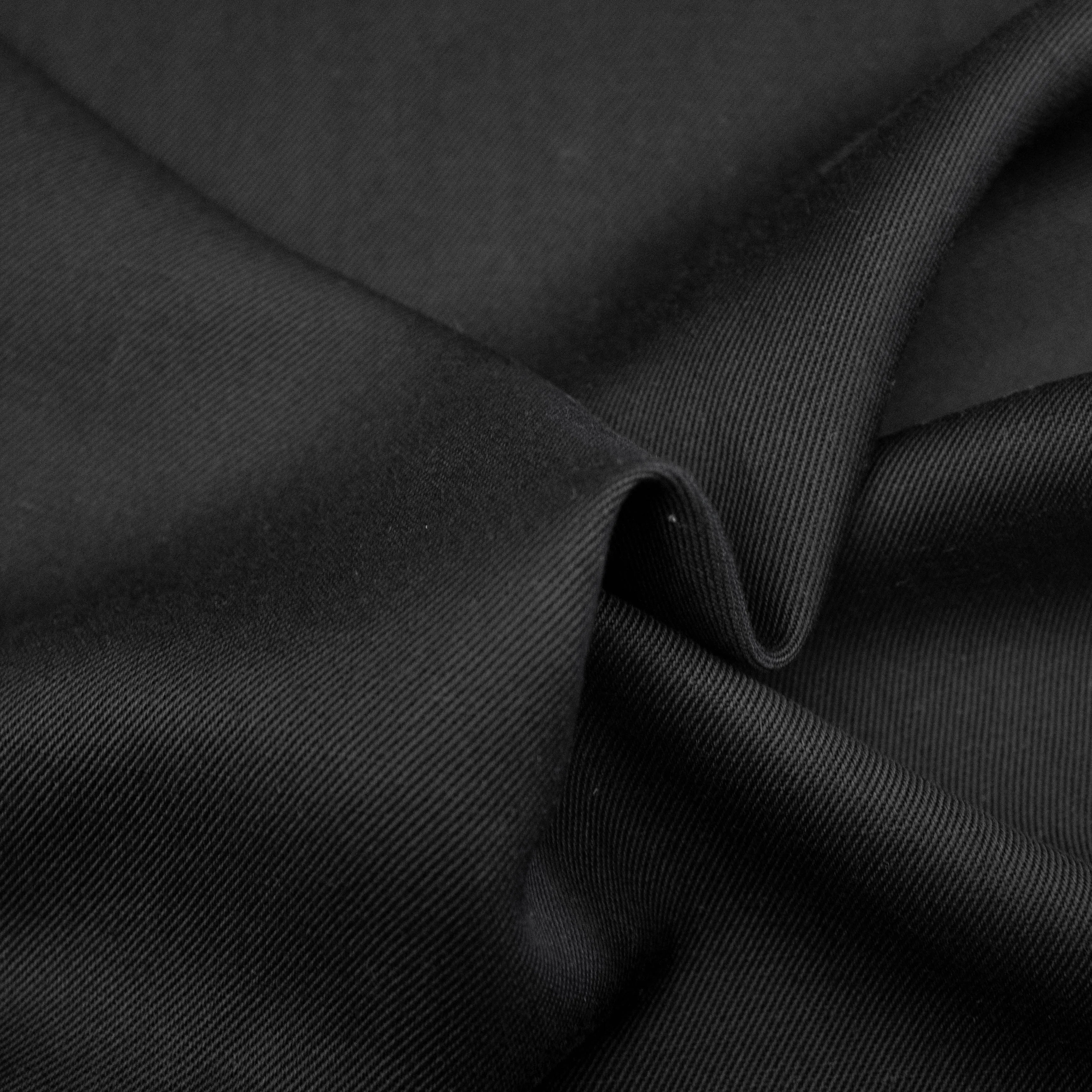 Ruby Black Viscose Linen Twill