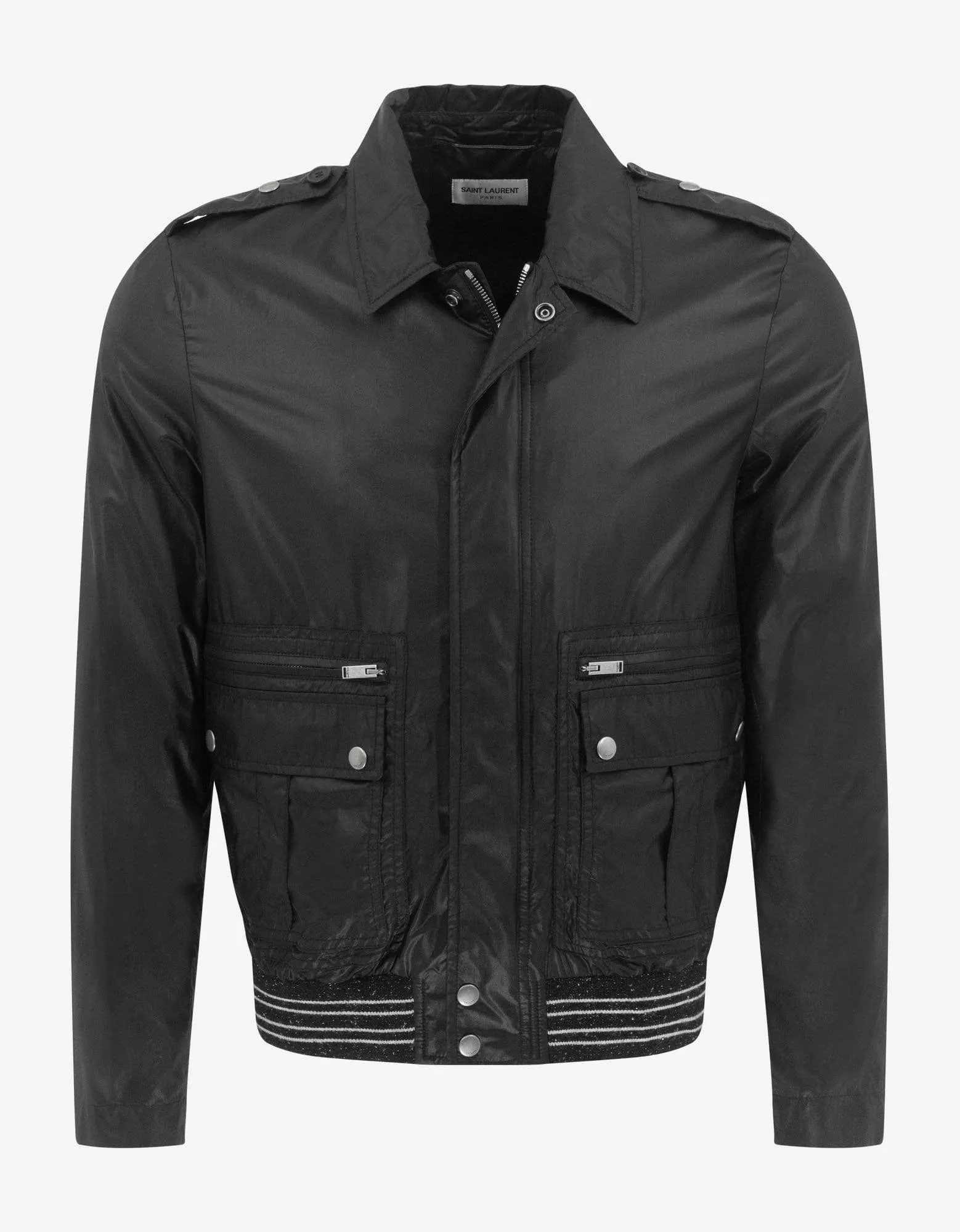 Saint Laurent Black Nylon Teddy Jacket