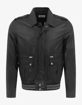 Saint Laurent Black Nylon Teddy Jacket