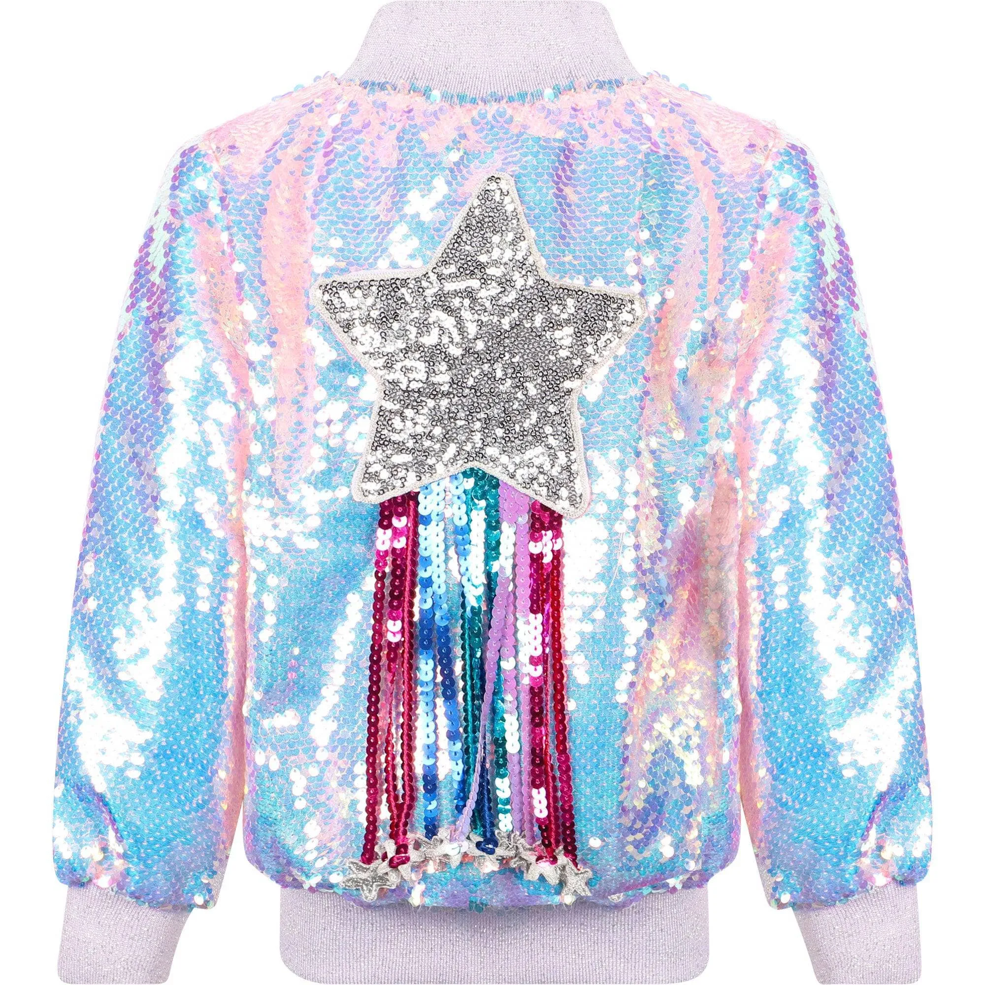 Shooting Star Sequin Bomber