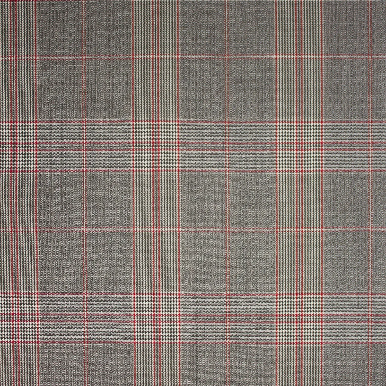 Sibre Grey Virgin Wool Suiting Prince of Wales