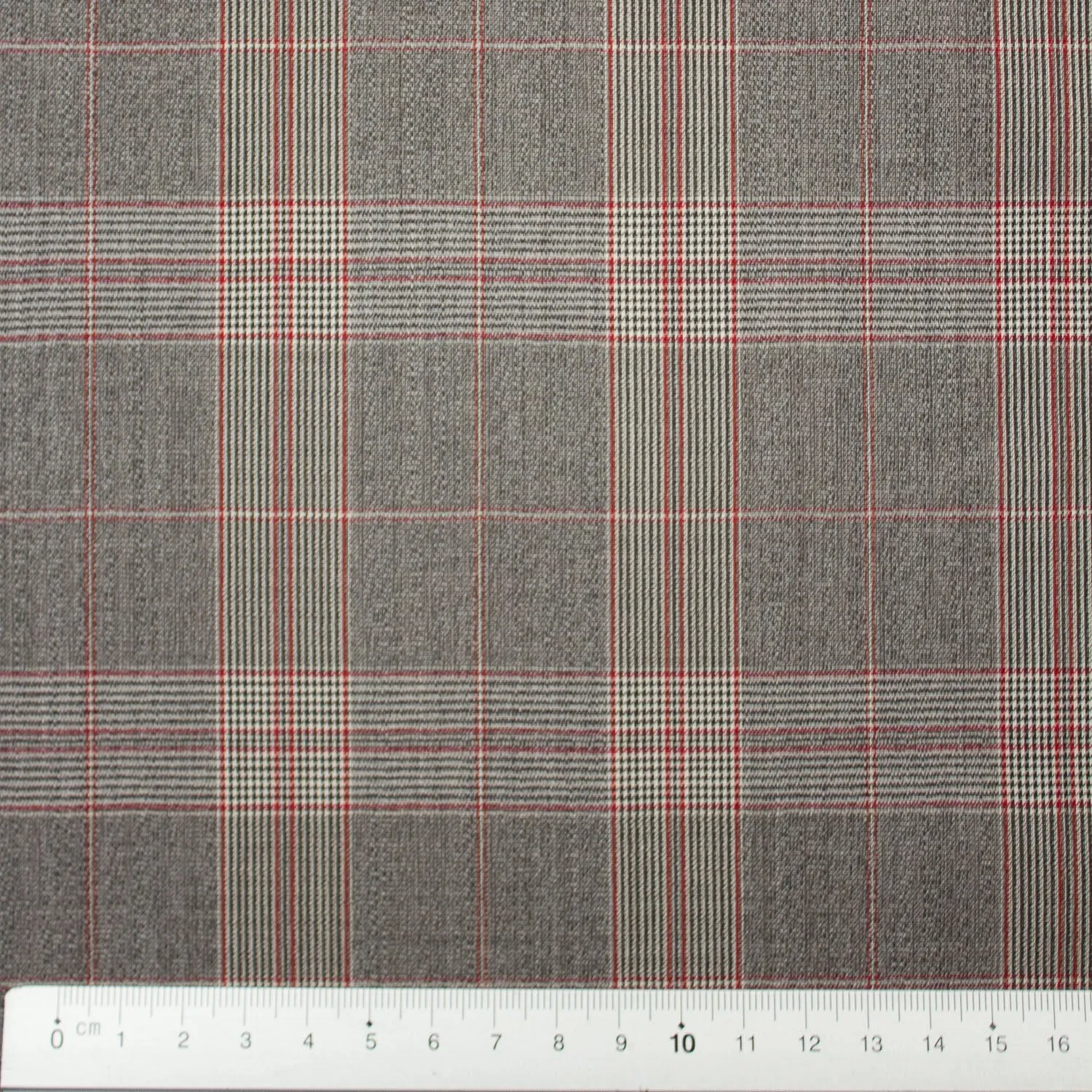 Sibre Grey Virgin Wool Suiting Prince of Wales