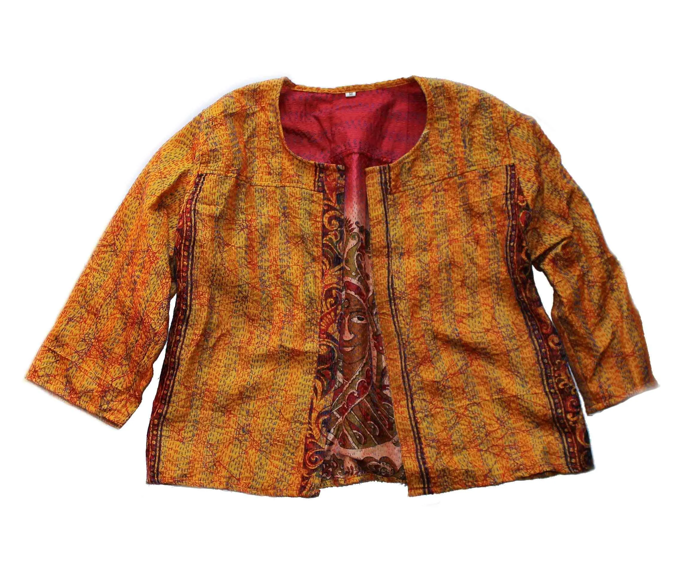 silk kantha stitch bolero jackets