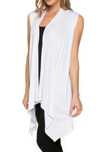 Simple Fashion Sleevelss Long Cardigan