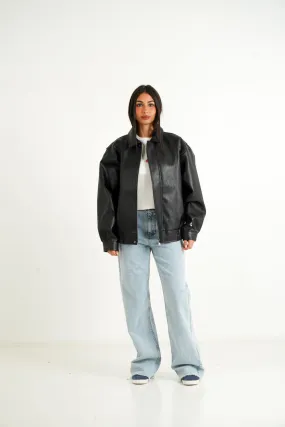 Sixth June Vegan Leather Bombers Jacket 34763-BLAC