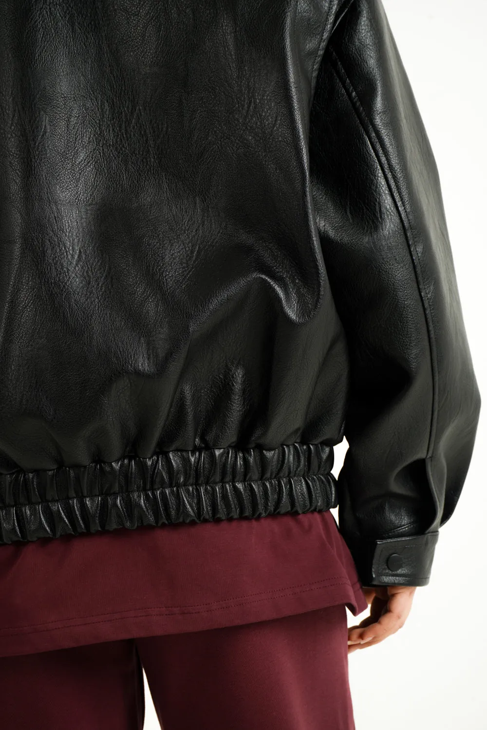 Sixth June Vegan Leather Bombers Jacket 34763-BLAC