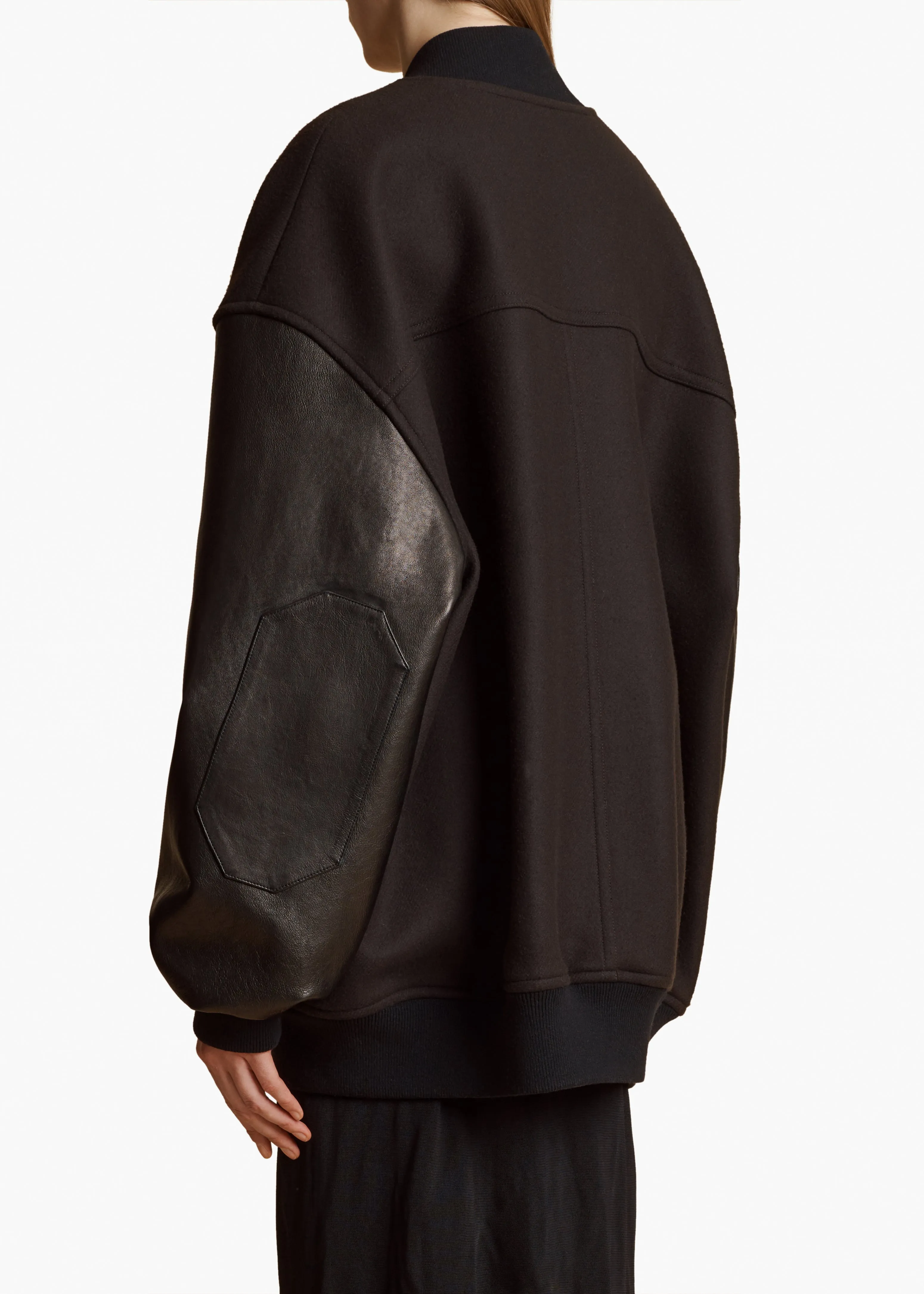 Spencer Jacket in Dark Brown with Black Leather