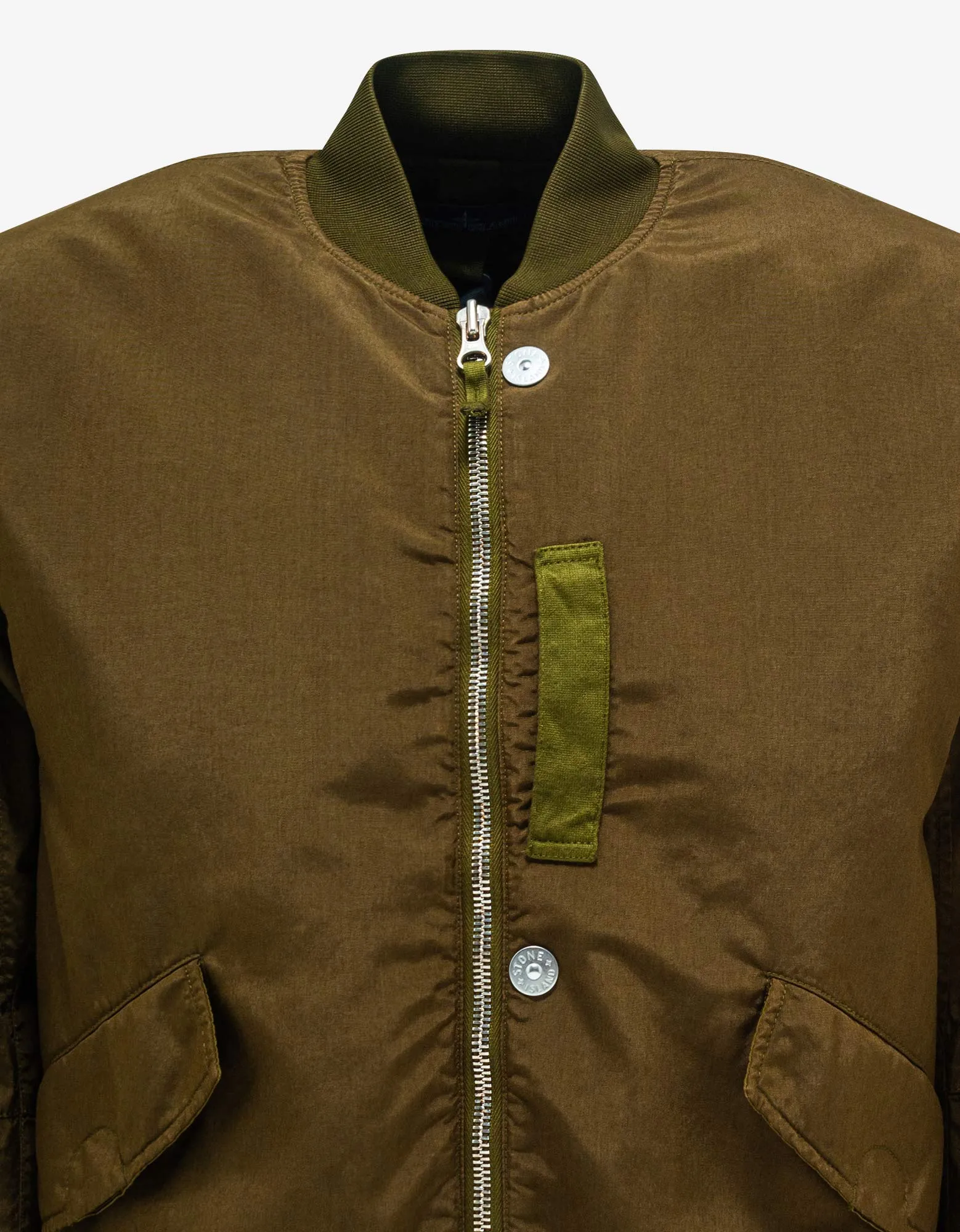 Stone Island Shadow Project Khaki Hollowcore Poly Light Bomber Jacket