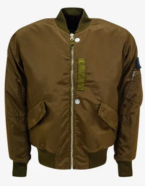 Stone Island Shadow Project Khaki Hollowcore Poly Light Bomber Jacket