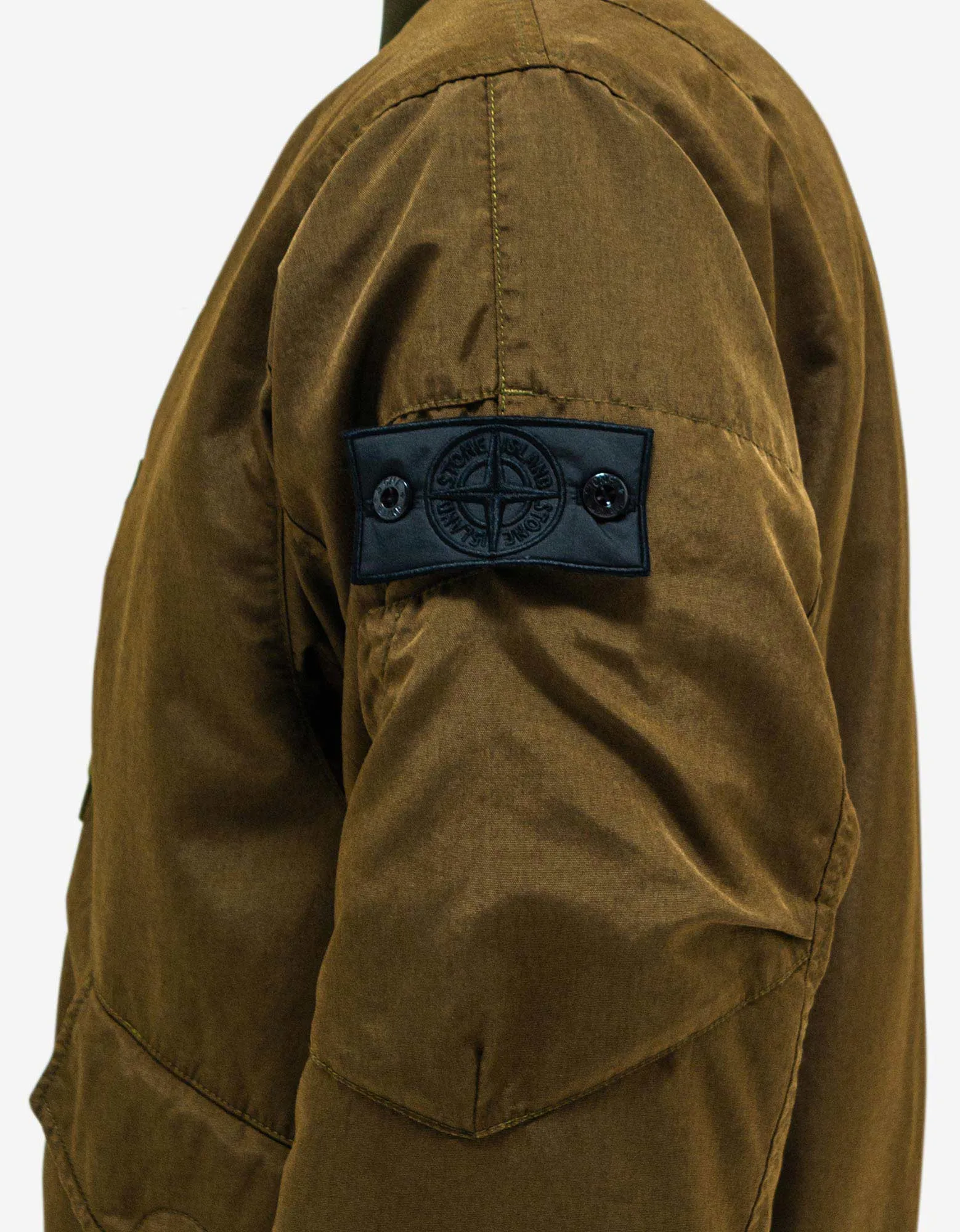 Stone Island Shadow Project Khaki Hollowcore Poly Light Bomber Jacket