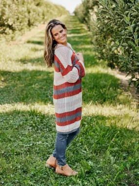 Striped Knit Cardigan