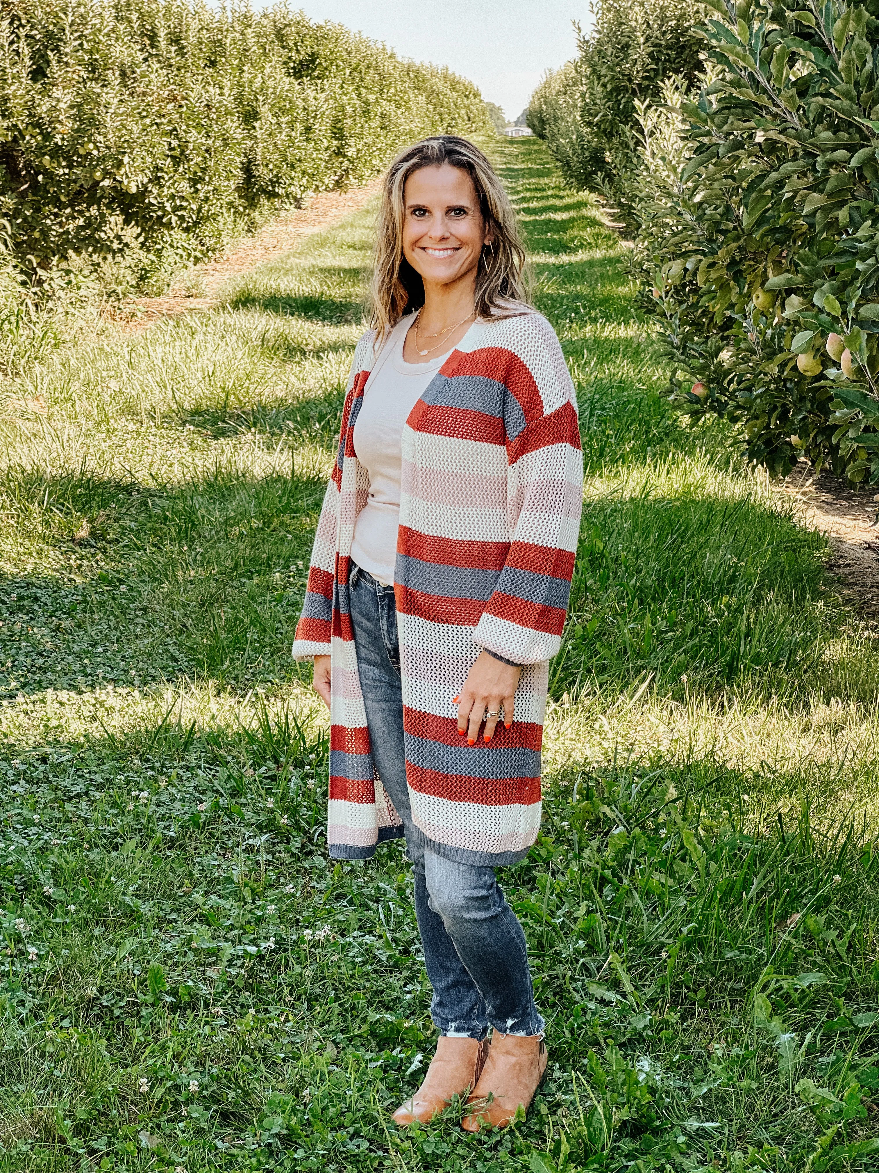 Striped Knit Cardigan