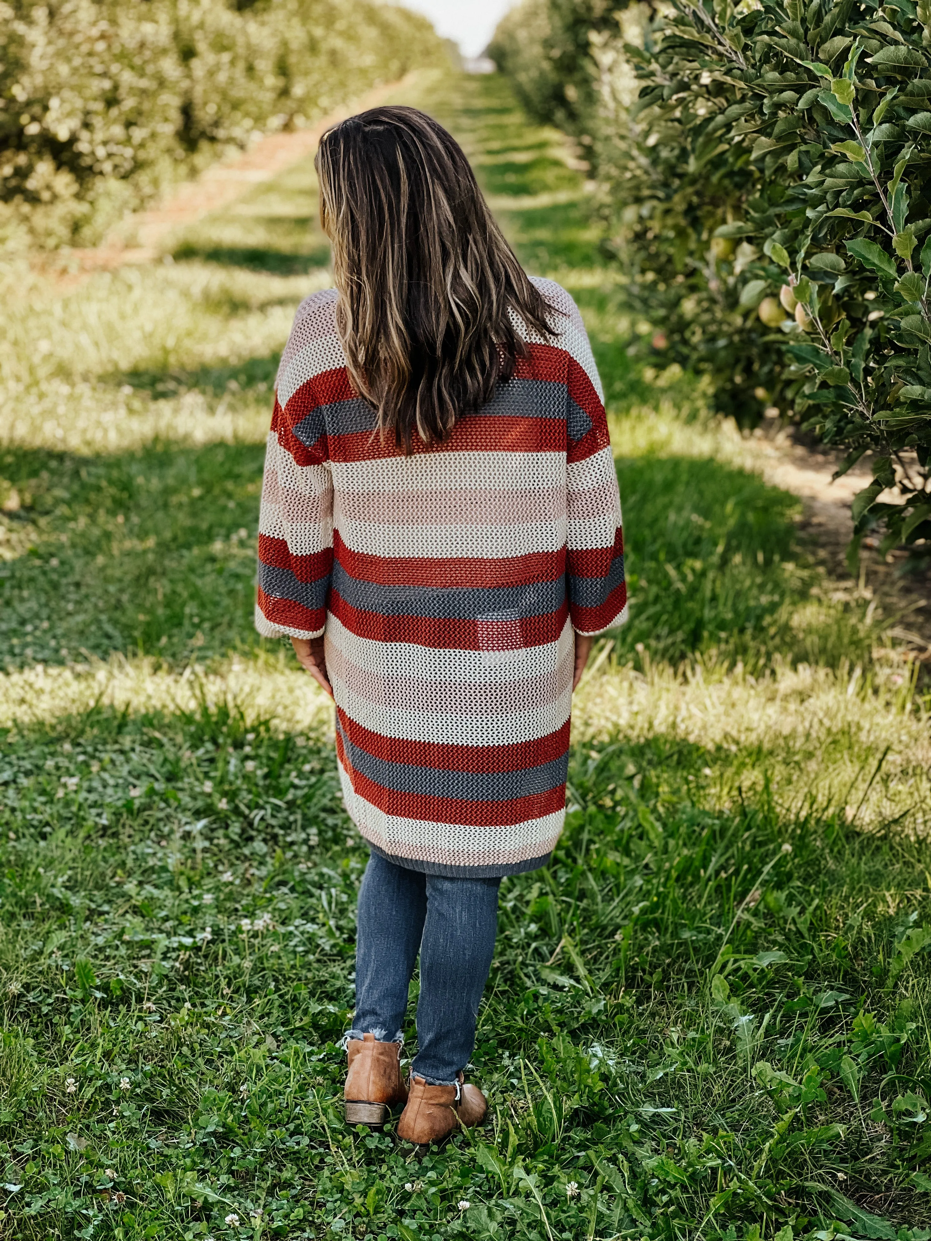 Striped Knit Cardigan