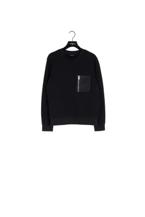 Sweat néoprène noir poche bombers