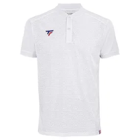 Tecnifibre Mens Team Badminton Mesh Polo Shirt - White