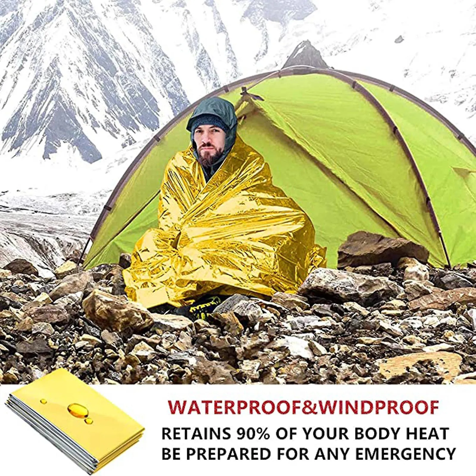 Tents Practical Multi-person Tent First-aid Insulation Blanket Warm Cold