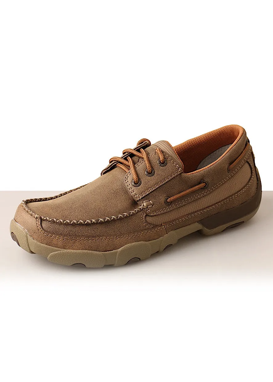 Twisted X Men's Driving Mocs Boat Lace Up Bomber