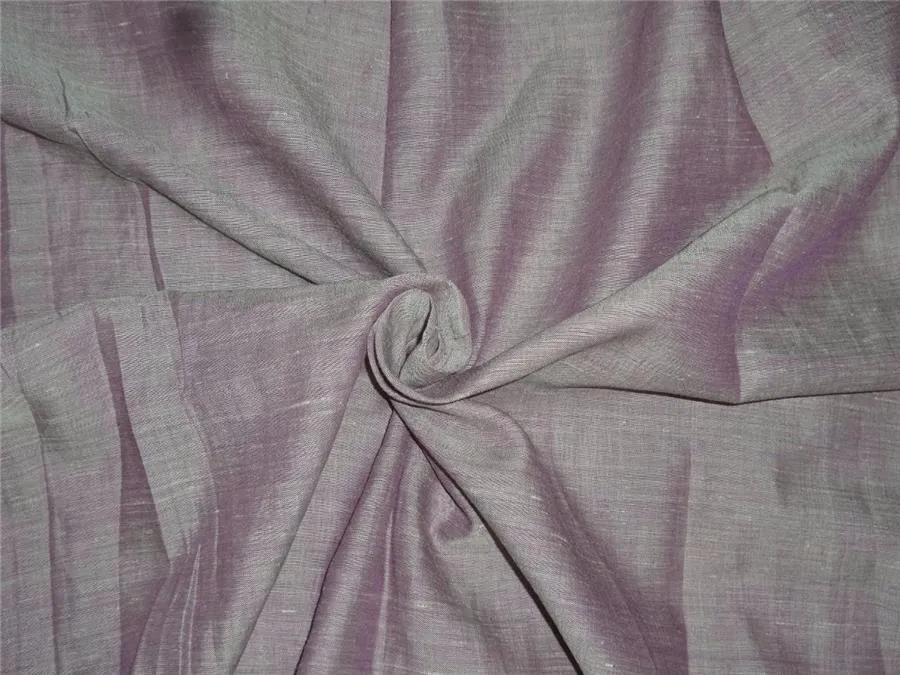 Two Tone Purple x Ivory Color Linen Fabric 54" wide