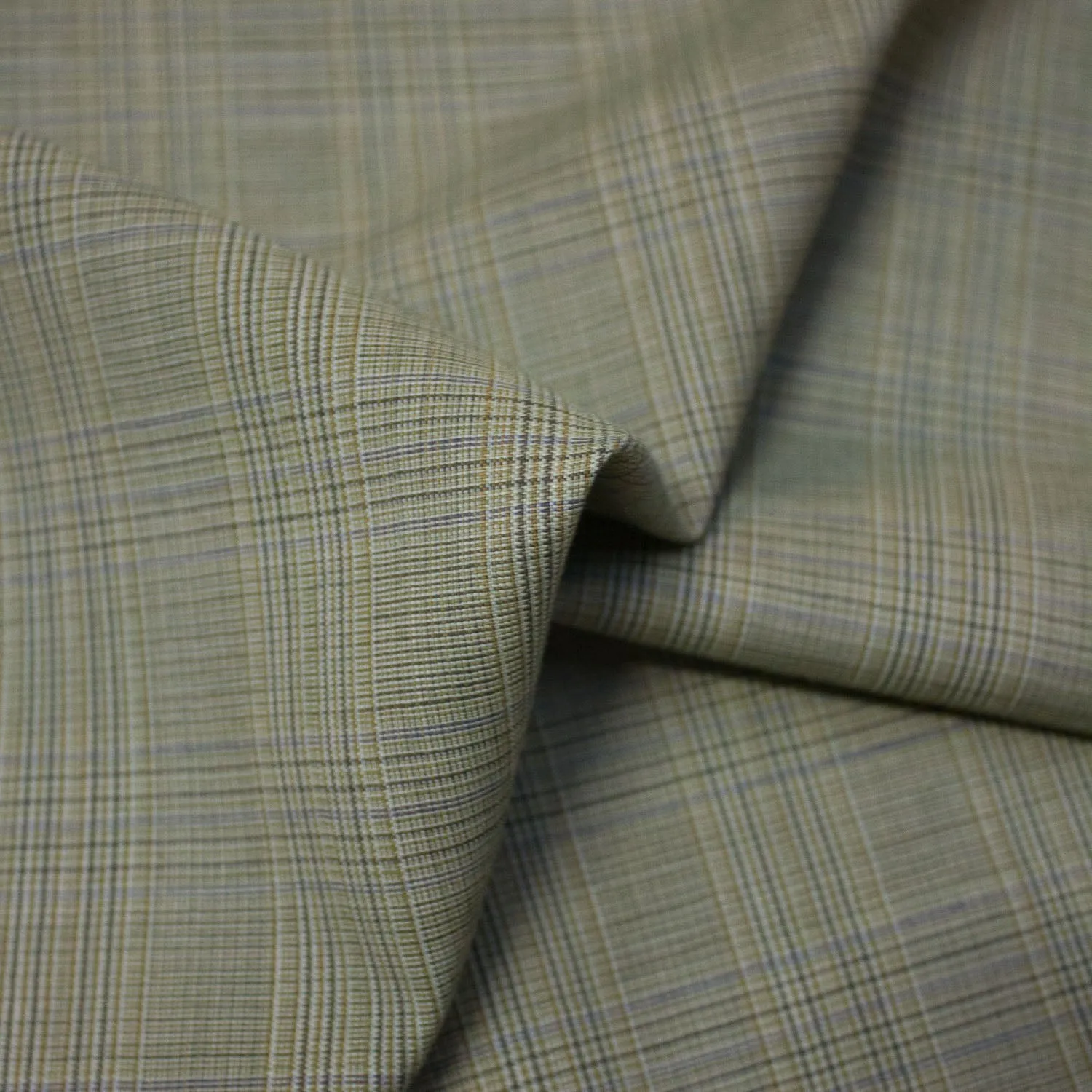 Ulla Green Check Suiting Wool