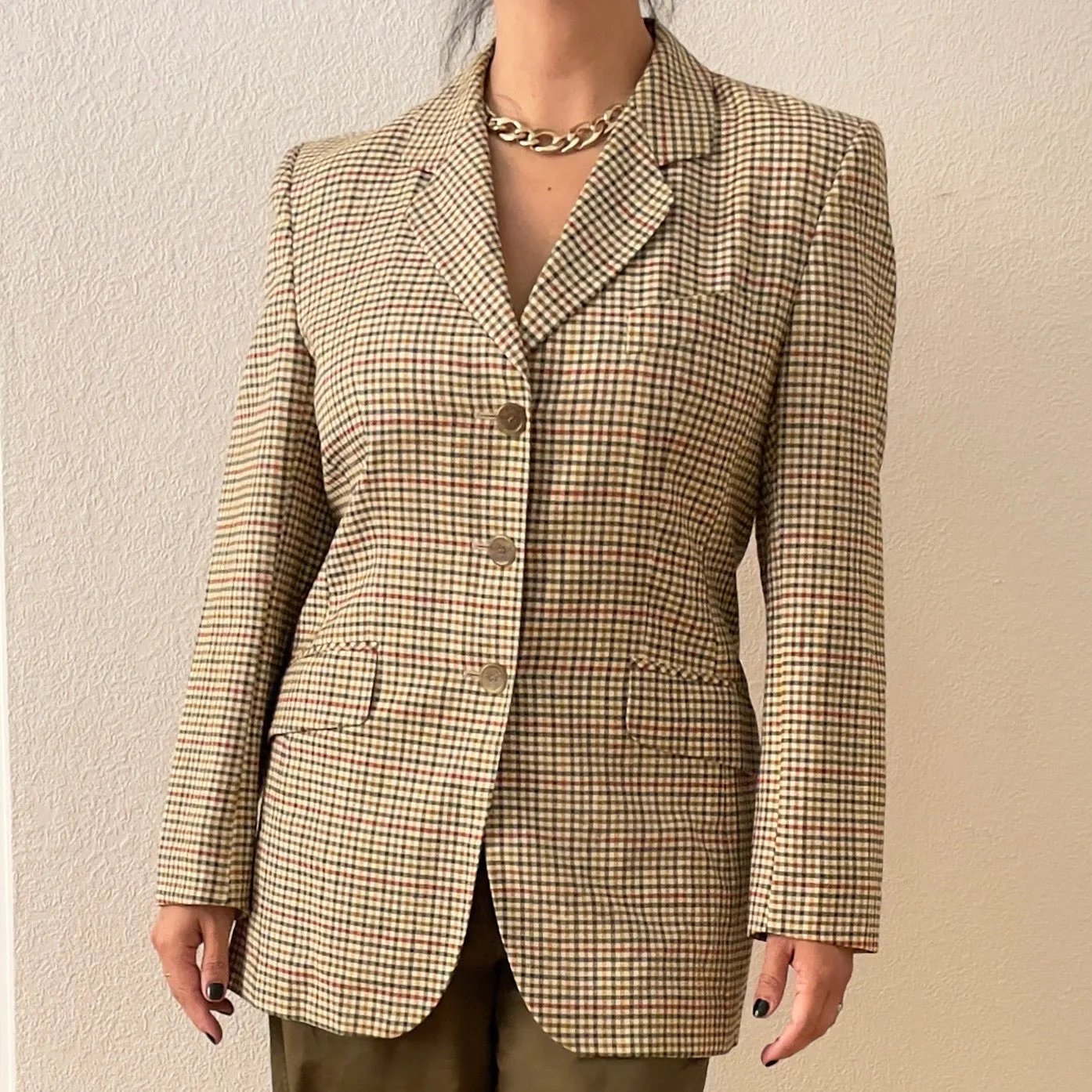 Vintage Checked Blazer - size S-M