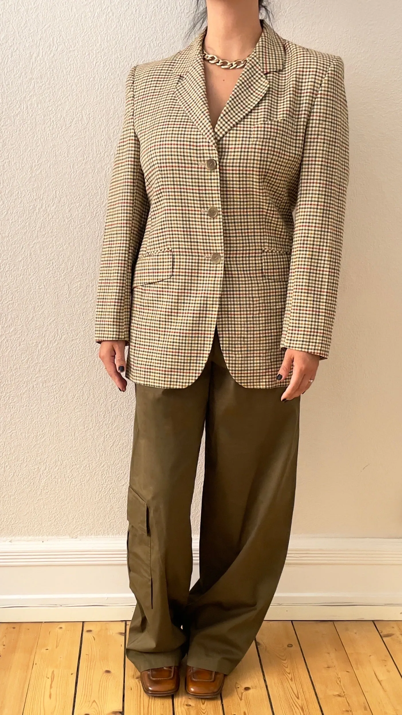 Vintage Checked Blazer - size S-M