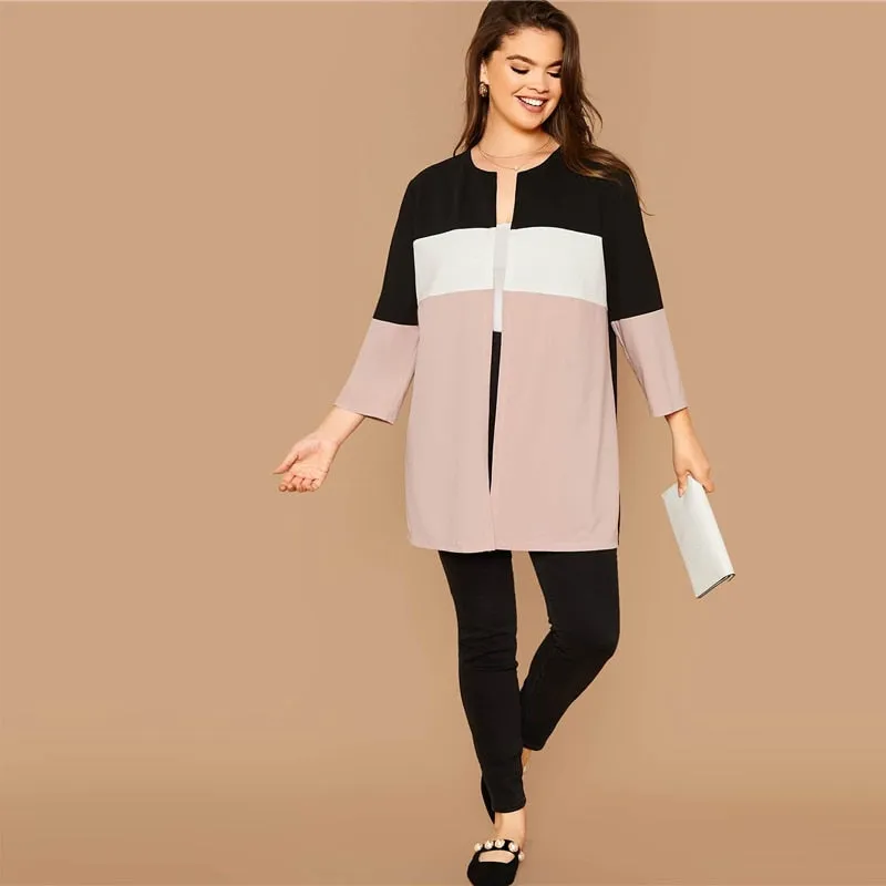 Women's Summer Casual O-Neck Spandex Cardigan | Plus Size